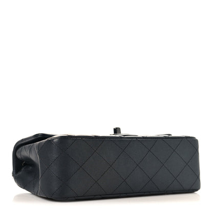 Pearly Lambskin Quilted Mini Rectangular Flap So Black