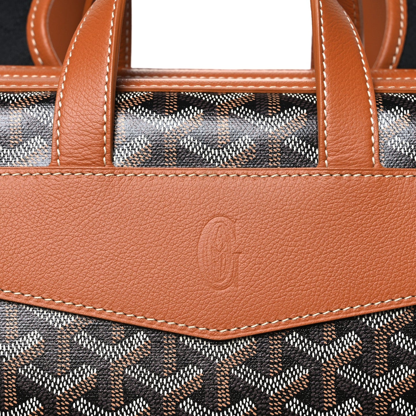 Goyardine Calfskin Cisalpin Backpack  Black Gold