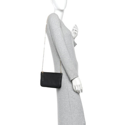 Empreinte Double Zip Pochette Black