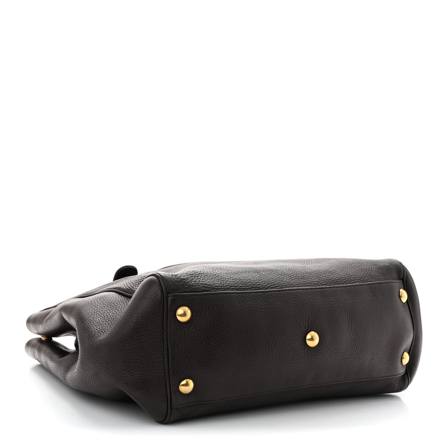 Pebbled Calfskin Medium 1973 Tote Dark Brown