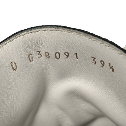 Aged Calfskin Lace Up Cap Toe Sneakers 39.5 White Gold