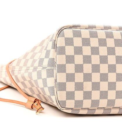 Damier Azur Neo Neverfull MM Rose Ballerine