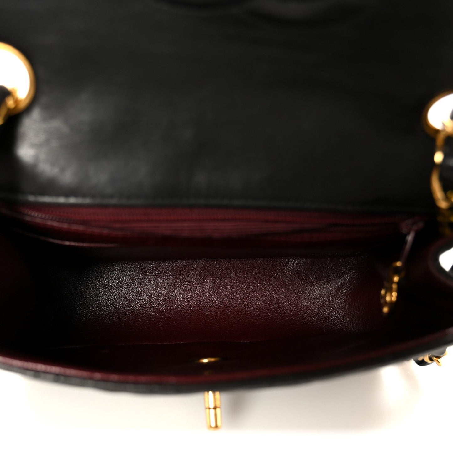Lambskin Quilted Mini Square Flap Bag Black