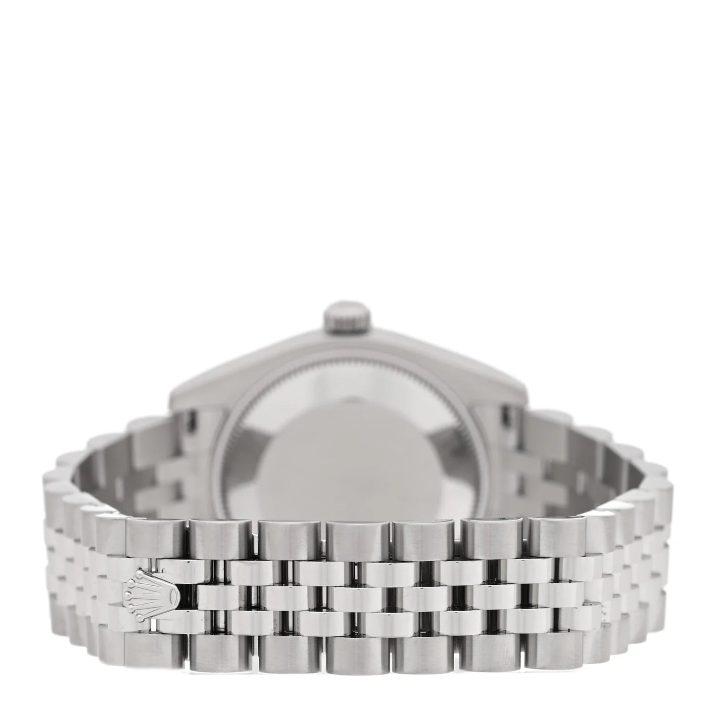 Rolex Stainless Steel 18K White Gold Diamond 31mm Oyster Perpetual Datejust Watch Black 178274