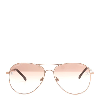 Metal Aviator CC Sunglasses 4189-T-Q Rose