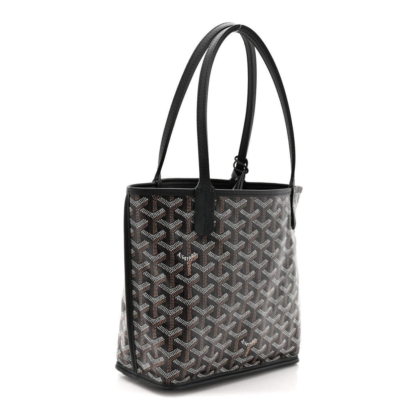Goyardine Reversible Mini Anjou Black