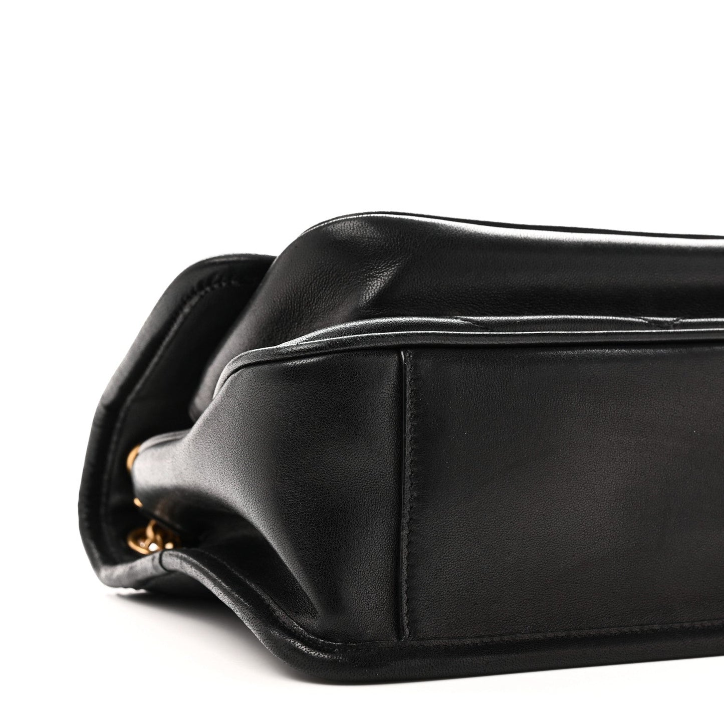 Lambskin Matelasse Monogram Baby Niki Chain Satchel Black