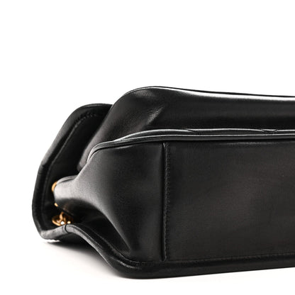 Lambskin Matelasse Monogram Baby Niki Chain Satchel Black