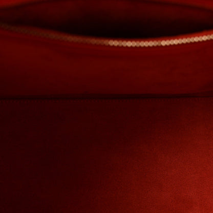 Drummed Calfskin Micro Luggage Vermillion