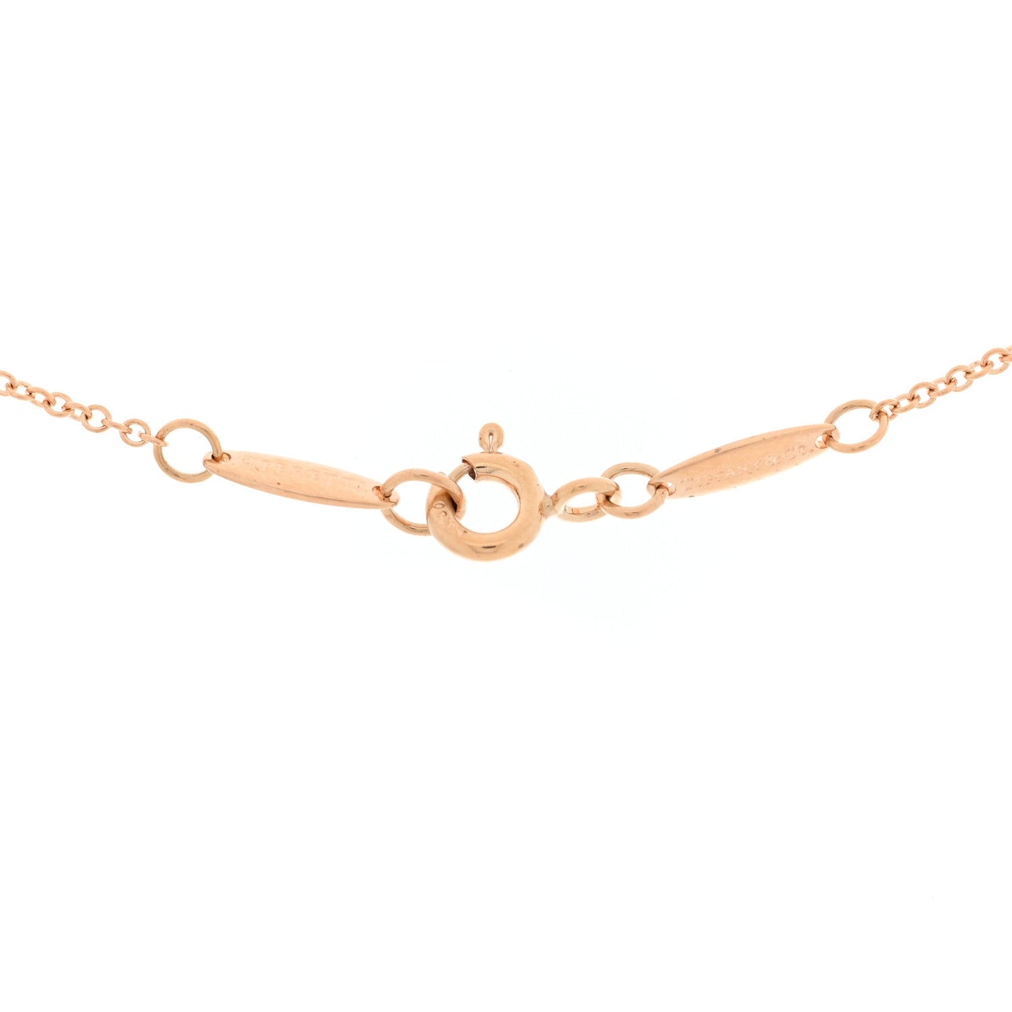 18K Rose Gold Diamond Elsa Peretti Diamonds by the Yard Necklace and Earrings Set