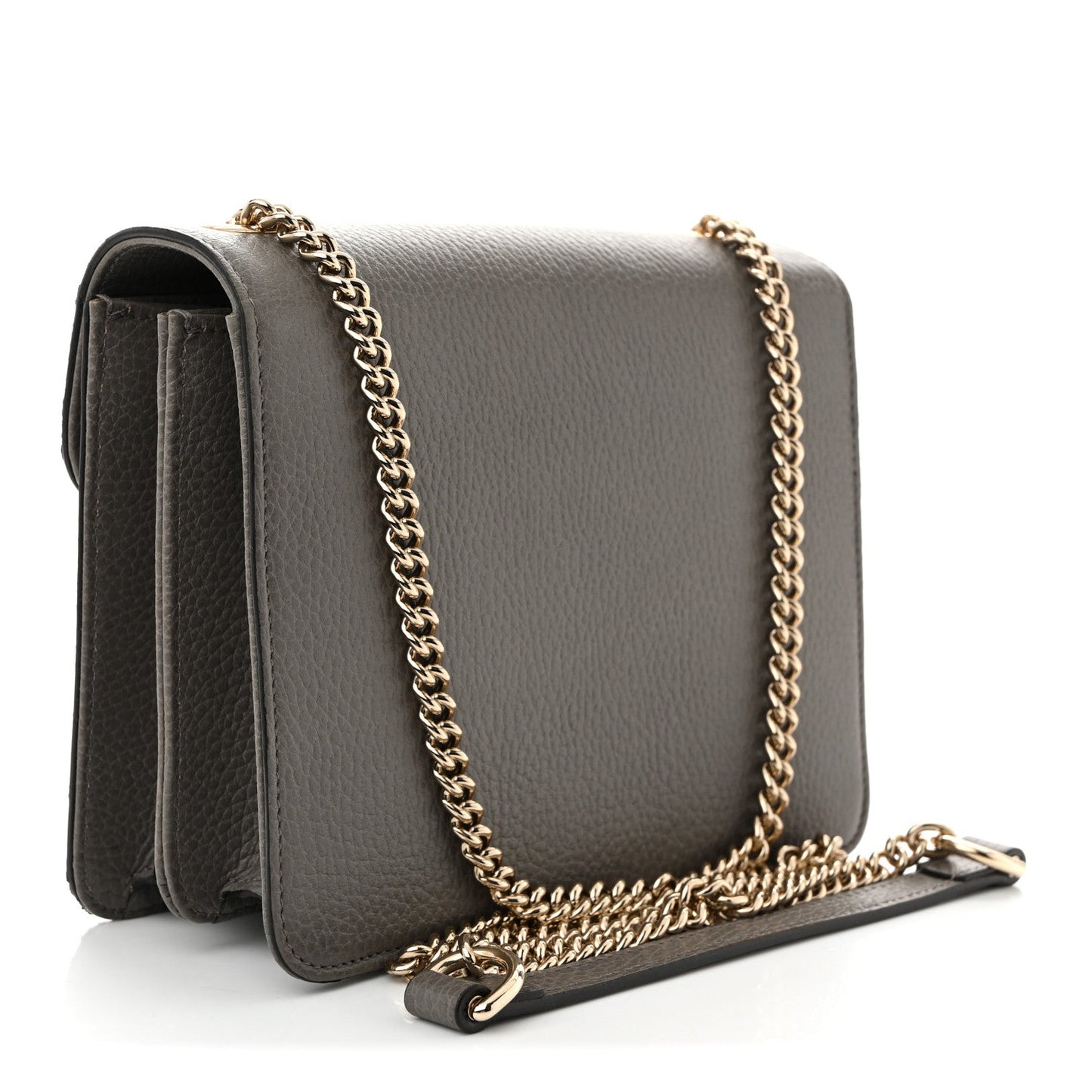 Dollar Calfskin Small Interlocking G Shoulder Bag Loess