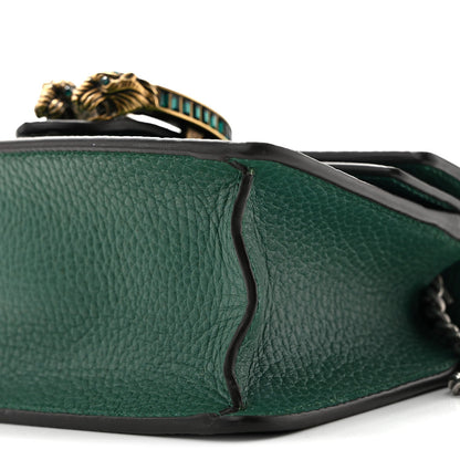 Dollar Calfskin Crystal Mini Dionysus Top Handle Bag Emerald