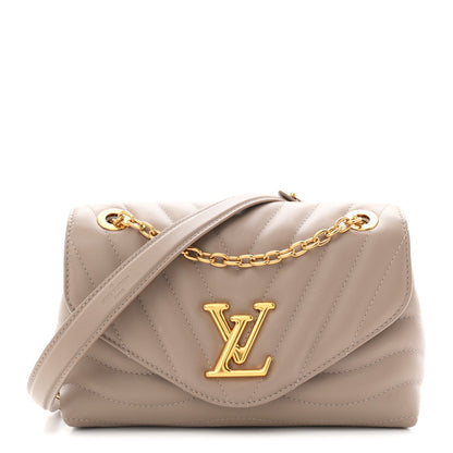 Calfskin LV New Wave Chain Bag Taupe