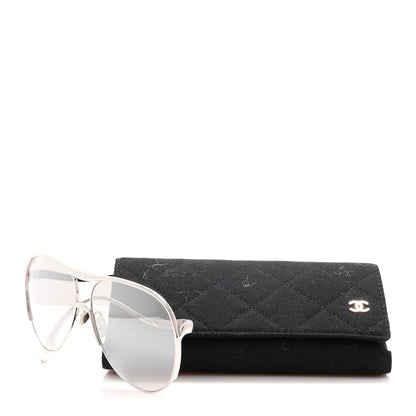 Mirrored Pilot Sunglasses 71790 Silver