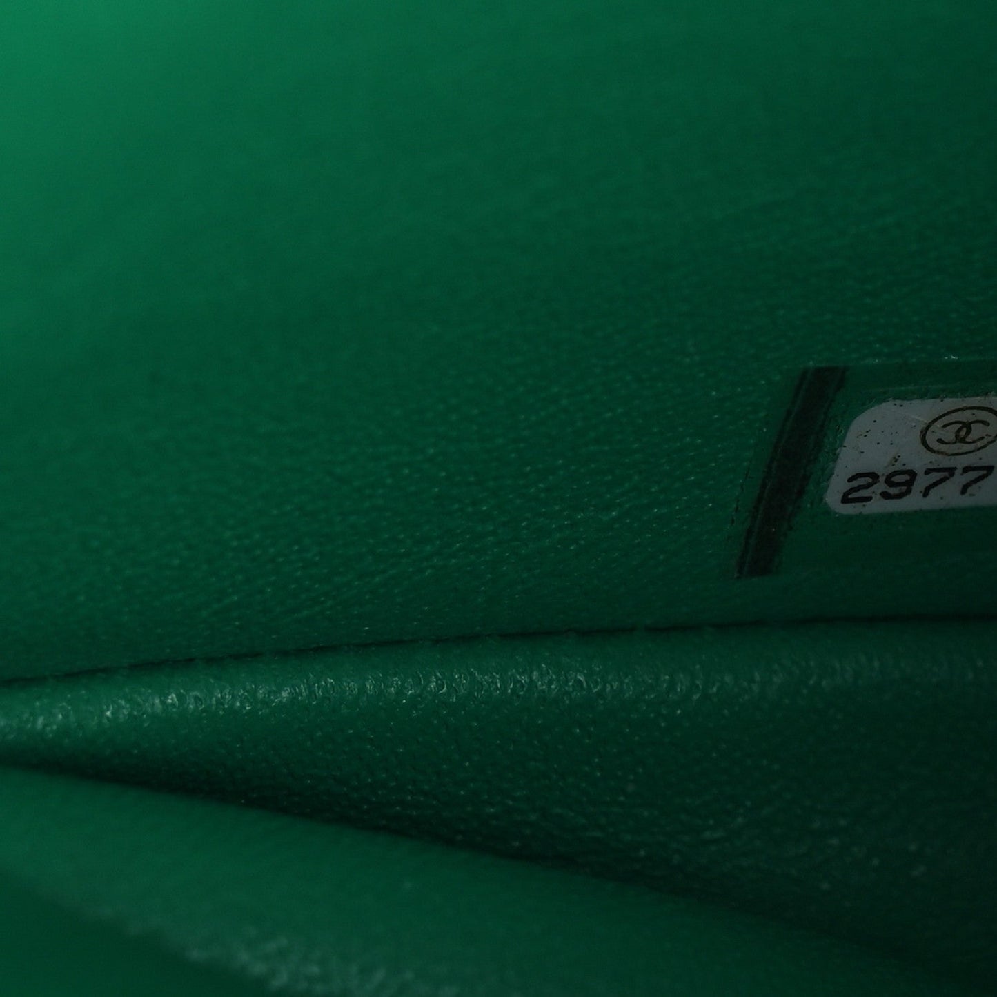 Lambskin Quilted Mini Rectangular Flap Green