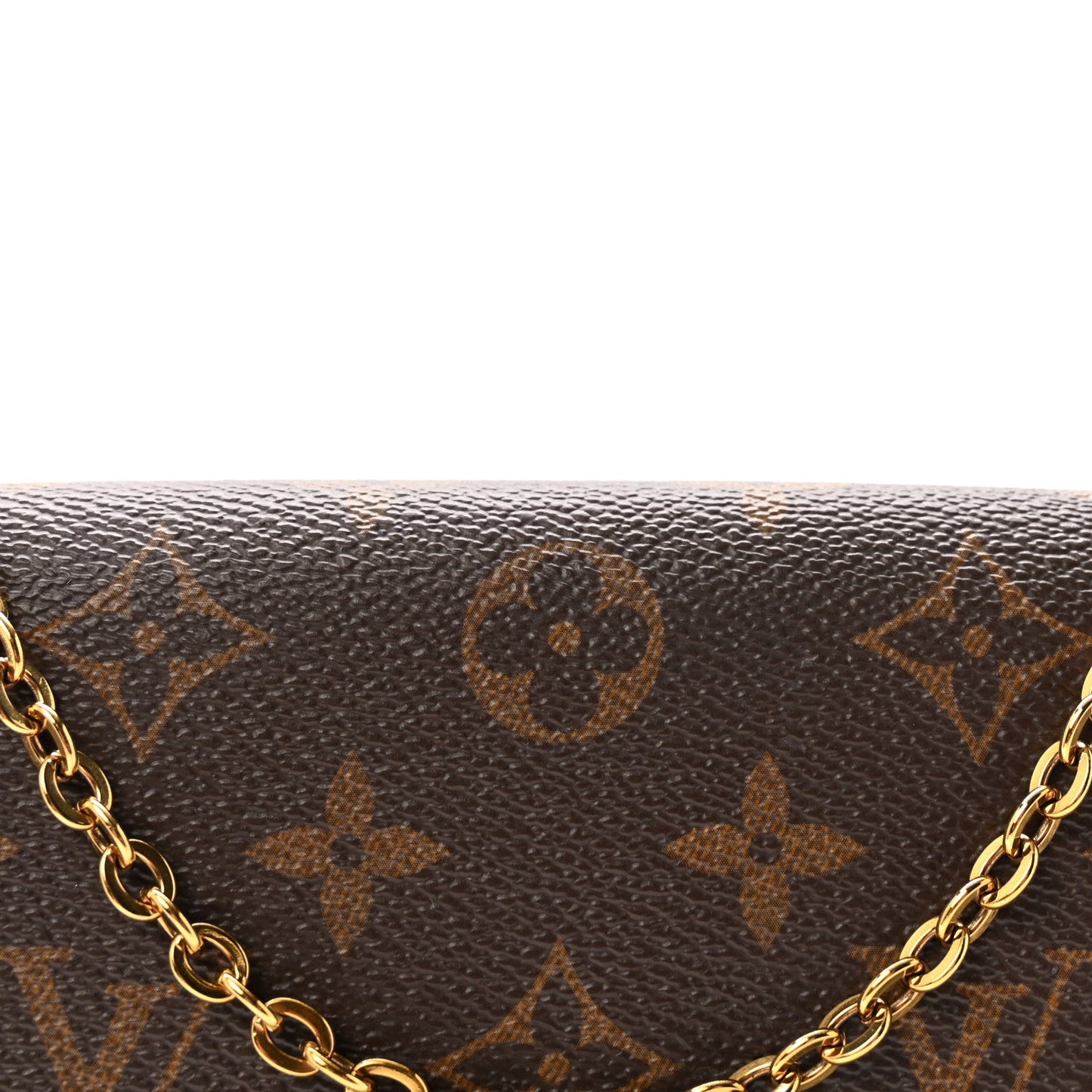 Monogram Pochette Felicie Chain Wallet Fuchsia