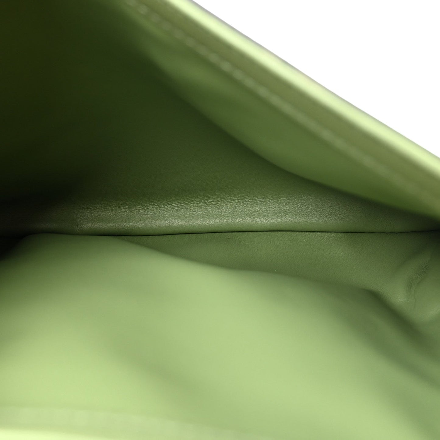 Roxy Calfskin Web Medium Blondie Top Handle Shoulder Flap Bag Salamander Green