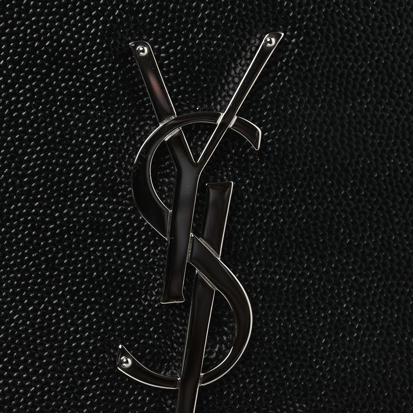 Grain De Poudre Medium Classic Monogram Kate Satchel Black
