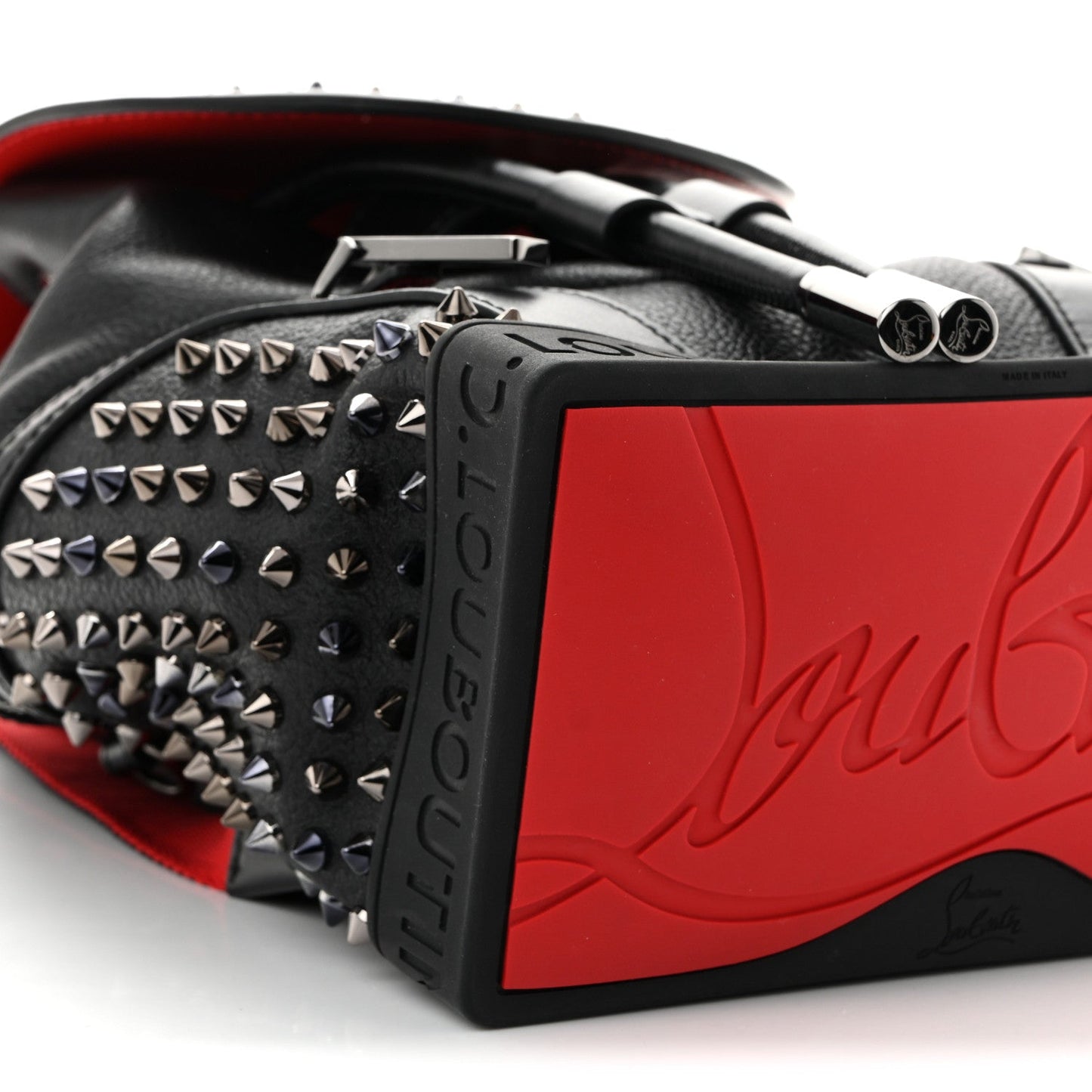 Calfskin Spiked Small Explorafunk Backpack Black