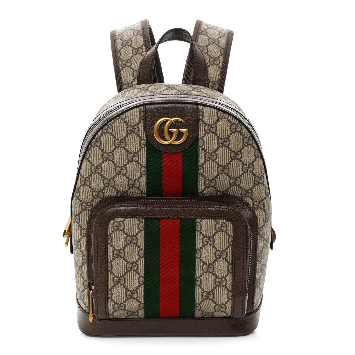 GG Supreme Monogram Calfskin Web Small Ophidia Day Backpack Beige Ebony New Acero