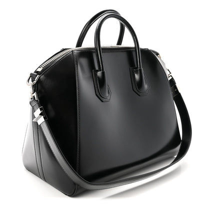 Shiny Lord Calfskin Medium Antigona Black