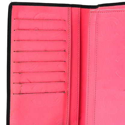 Calfskin Quilted Cambon Yen Wallet Black