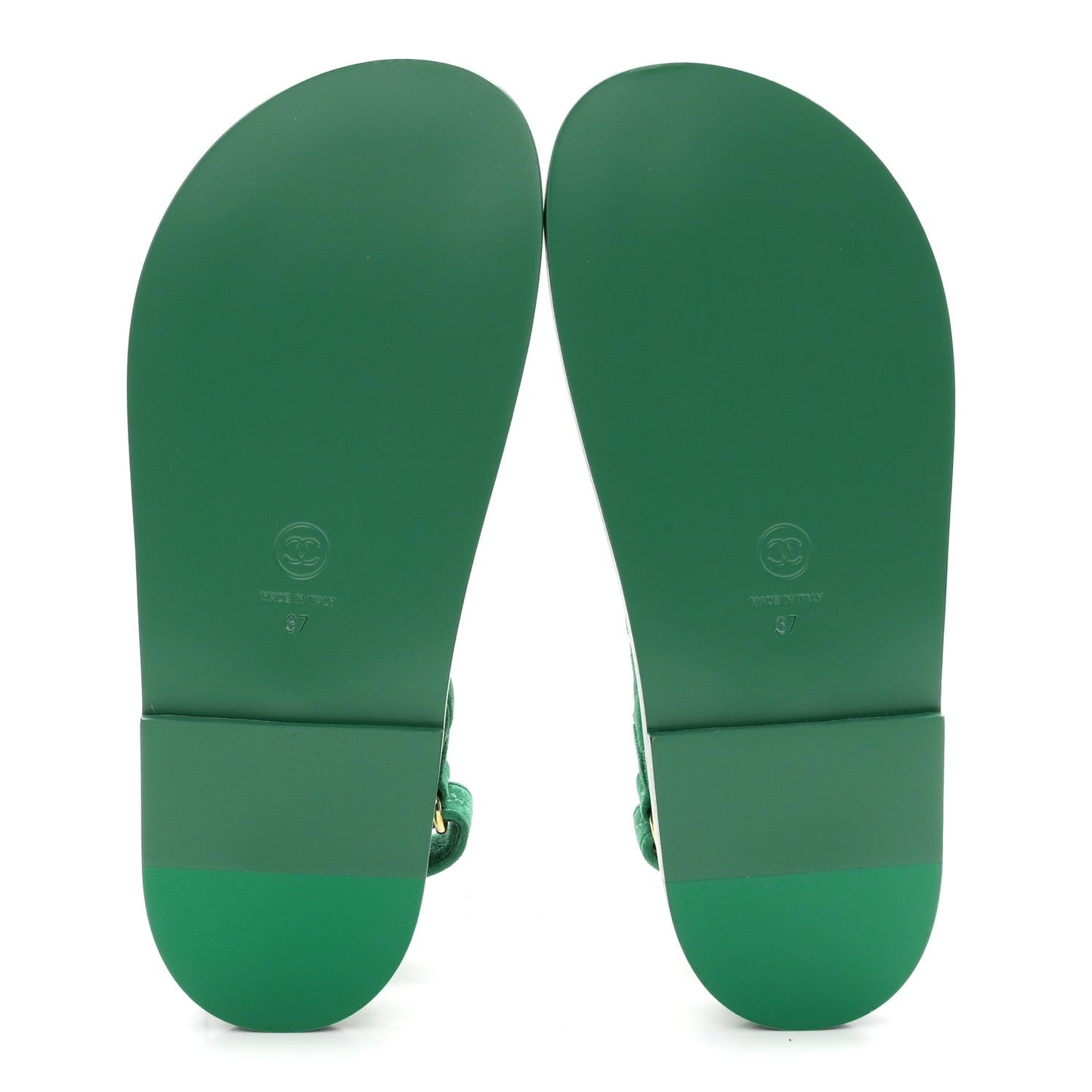 Suede Calfskin Velcro Dad Sandals 37 Blue Green
