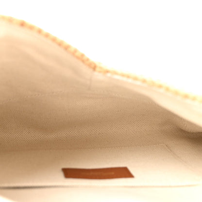 Raffia Large Cassandre Pouch Naturel Brick