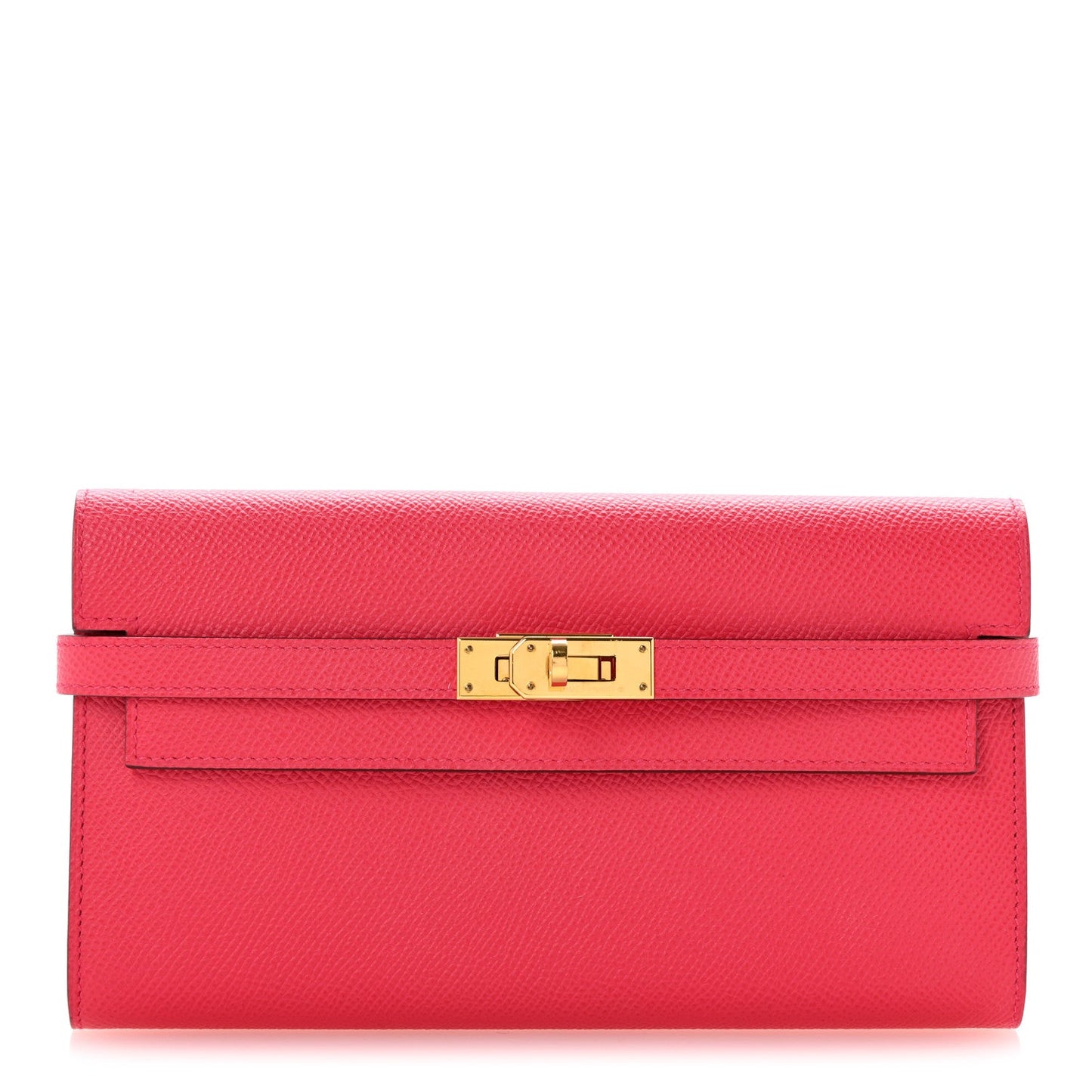 Epsom Kelly Longue Wallet Rose Extreme