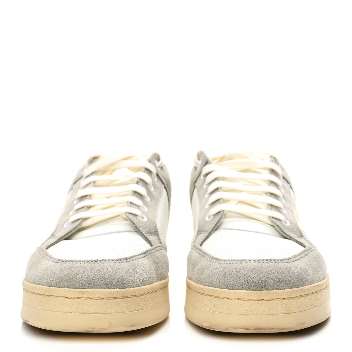 Calfskin Perforated Suede Mens SL61 Sneakers 45 Blanc Optique Paris