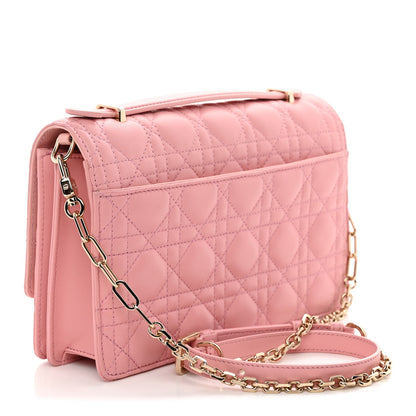 Lambskin Cannage Miss Dior Top Handle Bag Pink