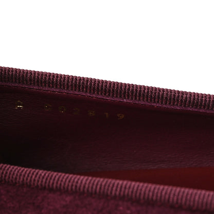 Suede Patent Cap Toe CC Ballerina Flats 37.5 Burgundy