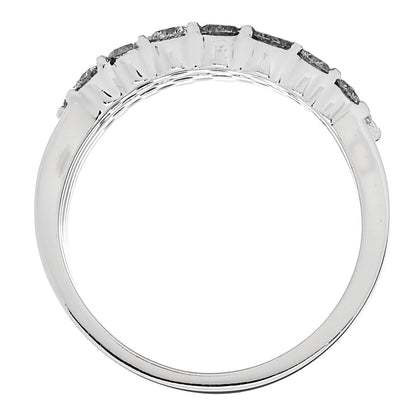 14K White Gold Diamond 1.90ctw Five Row Band Ring 53 6.25