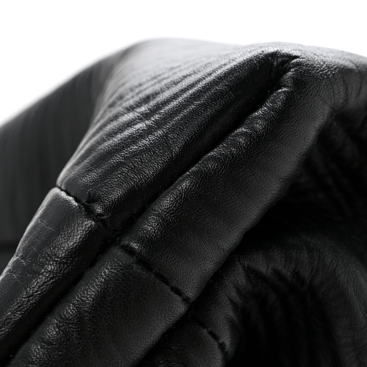 Bark Calfskin Embossed The Pouch Oversized Clutch Black
