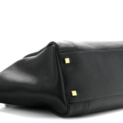 Supple Shiny Lambskin Medium Smiling New Luggage Black