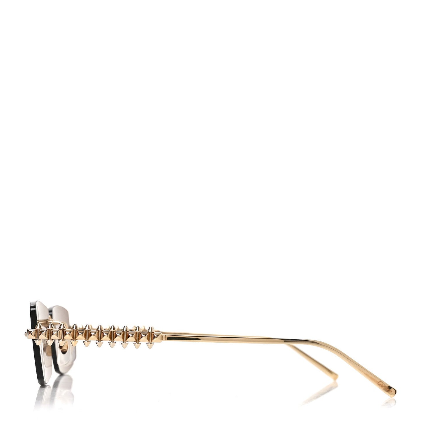 Clash De Cartier Rectangular Sunglasses Smoke Gold