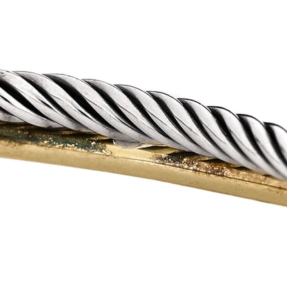 Sterling Silver 18K Yellow Gold 3mm Crossover Bracelet