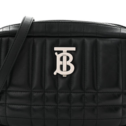 Calfskin Quilted Small Lola Camera Bag Black