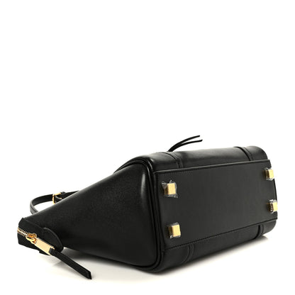 Supple Shiny Lambskin Little New Luggage Black