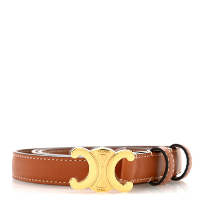 Box Calfskin Medium 25mm Triomphe Belt 75 30 Tan