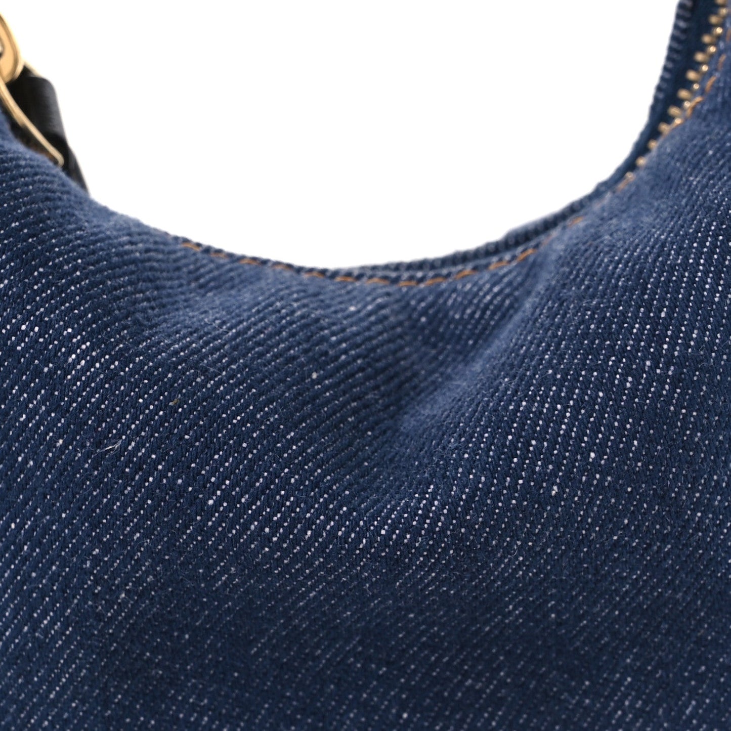 Denim Shiny Nappa Nano Fendigraphy Hobo Charm Blue Moro