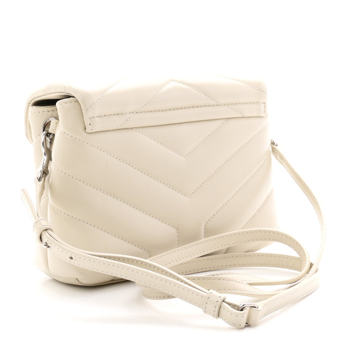 Calfskin Y Quilted Monogram Toy Loulou Satchel Ivory