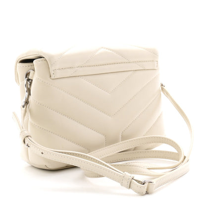 Calfskin Y Quilted Monogram Toy Loulou Satchel Ivory