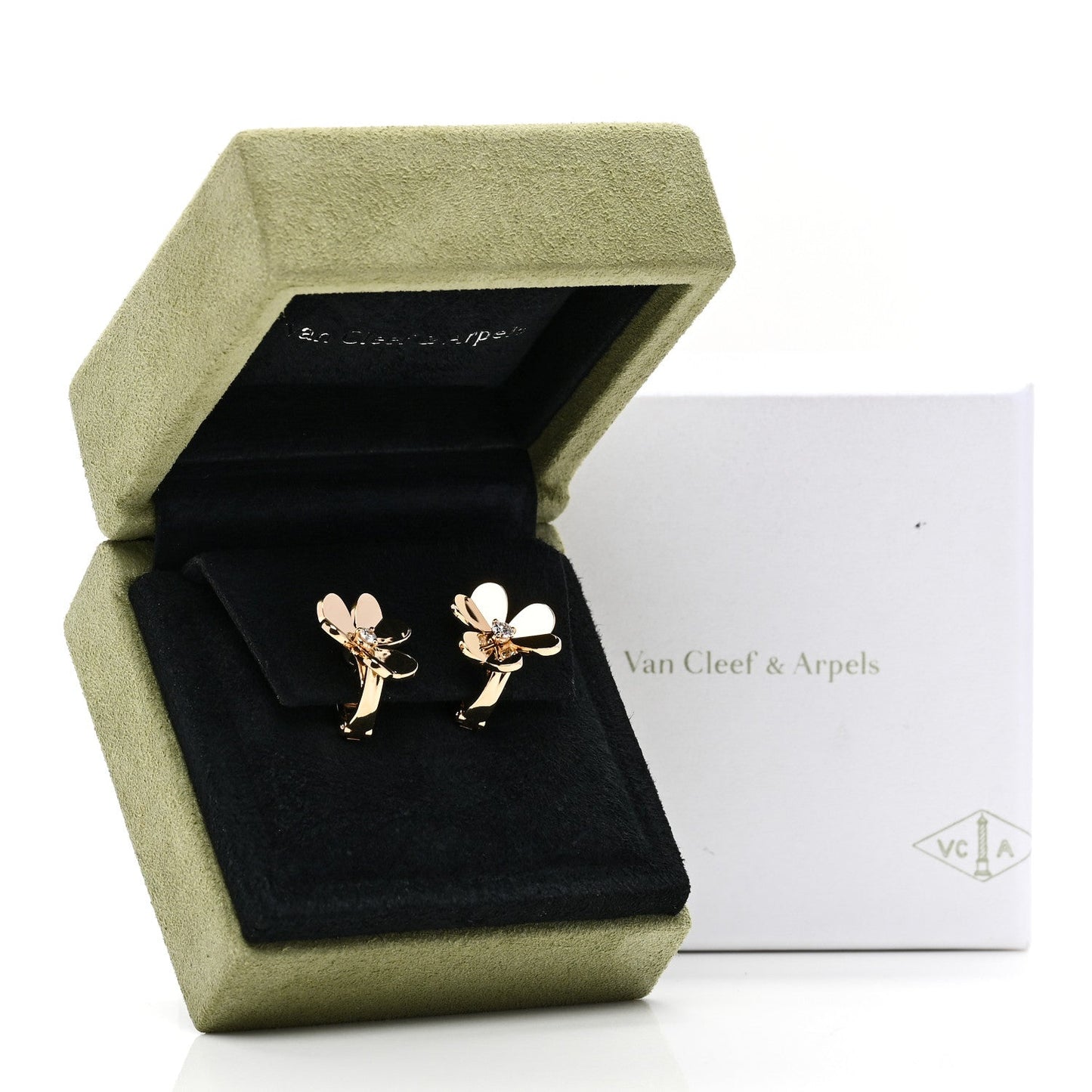 18K Yellow Gold Diamond Small Frivole Earrings