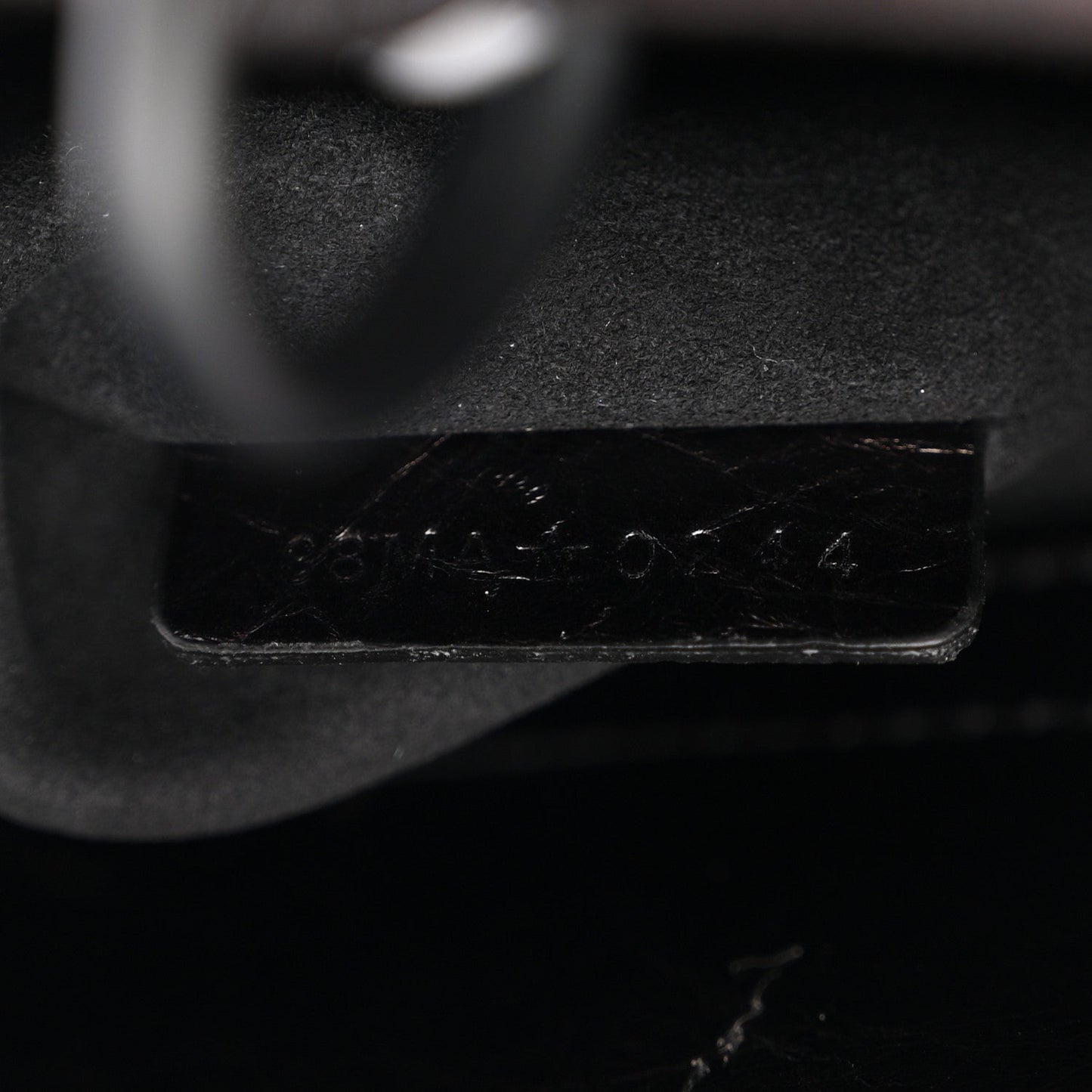 Crinkled Calfskin Cannage Medium Lady Dior Black