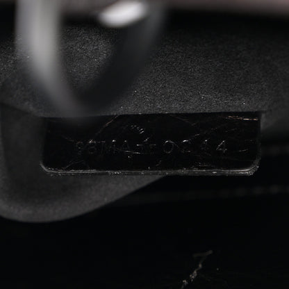 Crinkled Calfskin Cannage Medium Lady Dior Black