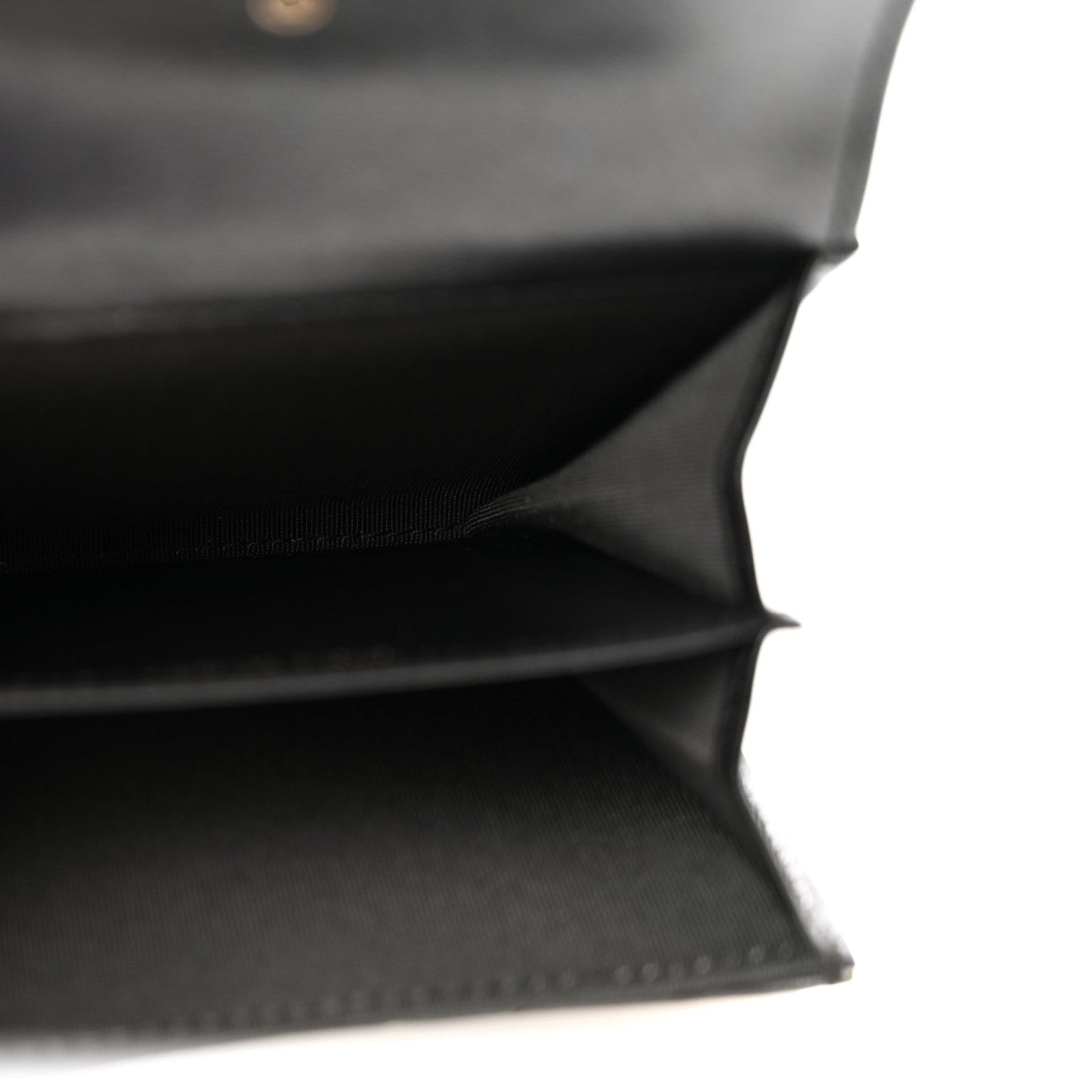 Metallic Calfskin Quilted Reissue Card Holder Wallet Charcoal