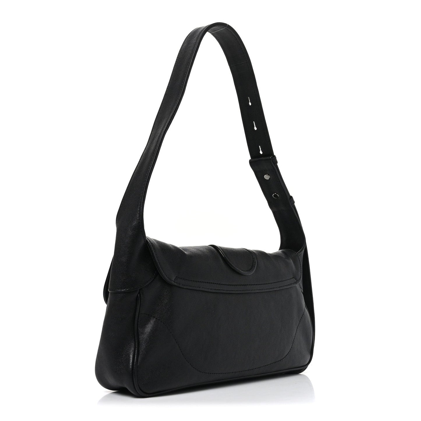 Goatskin Small GG Monochrome Aphrodite Shoulder Bag Black