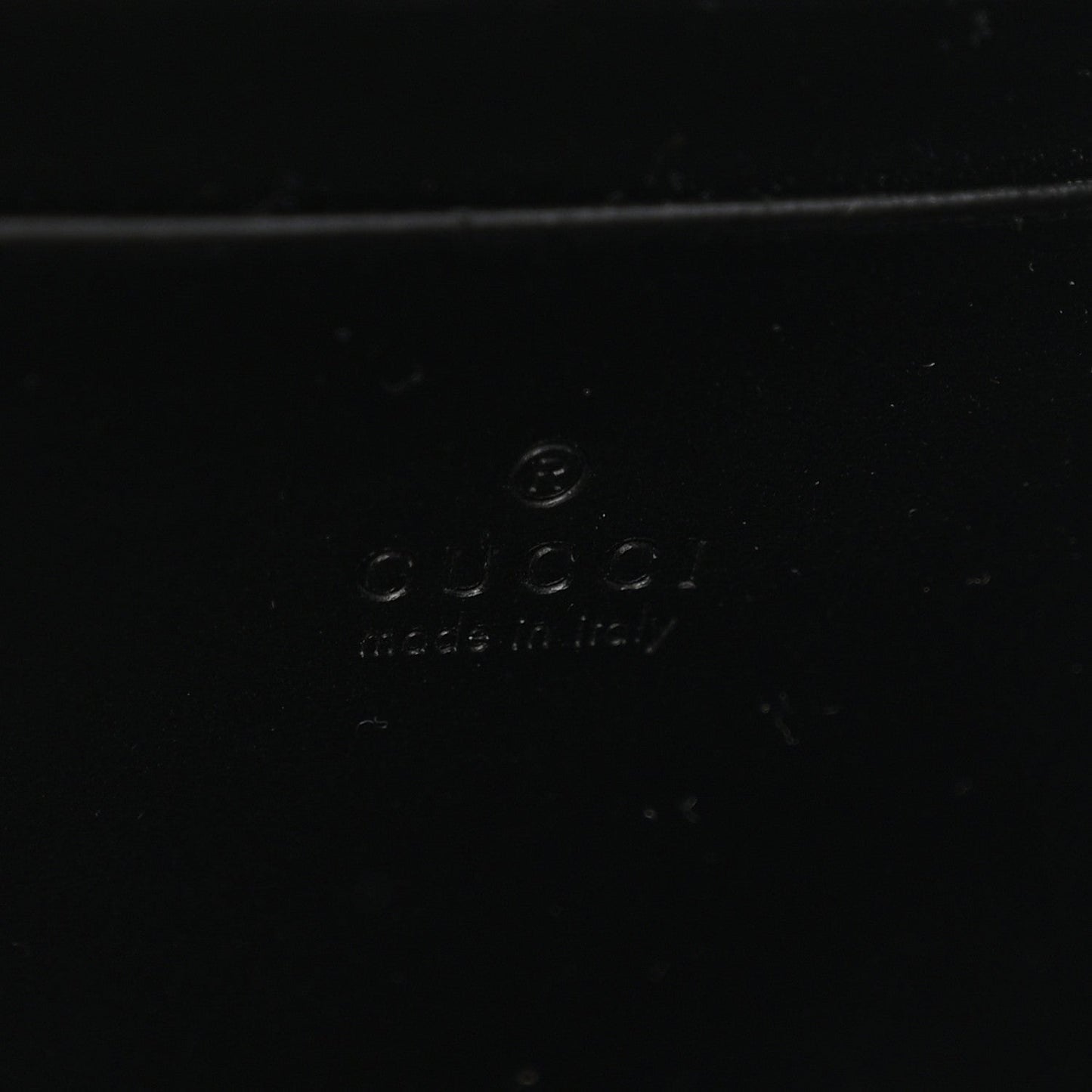 Calfskin GG Debossed Chain Wallet Black