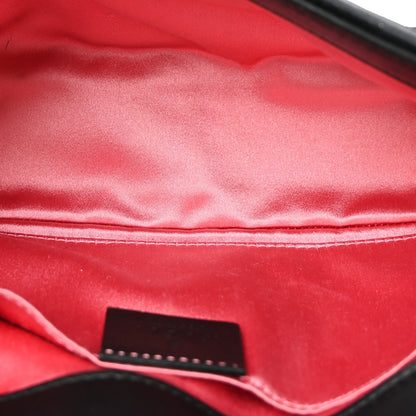 Velvet Matelasse Mini GG Marmont Shoulder Bag Black